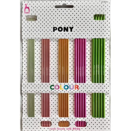 Pony Colour Strumpstickeset 20cm 2,5-4,5mm - 5 storlekar