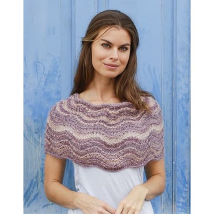 Summer SandÂ by DROPS Design - Poncho Stickmönster One-size
