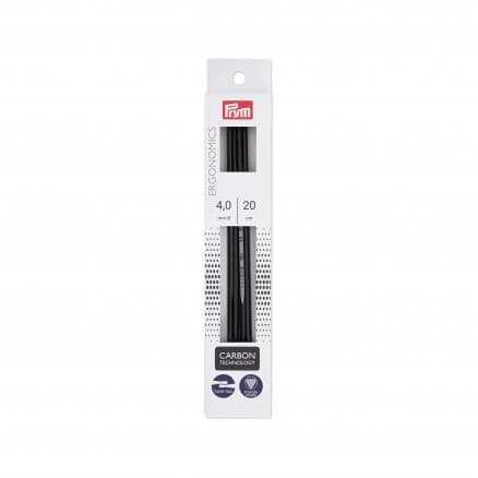 Prym Ergonomics Strumpstickor Carbon 20cm 4,00mm