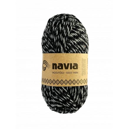 Navia Sokkegarn 515 Svart Melerad
