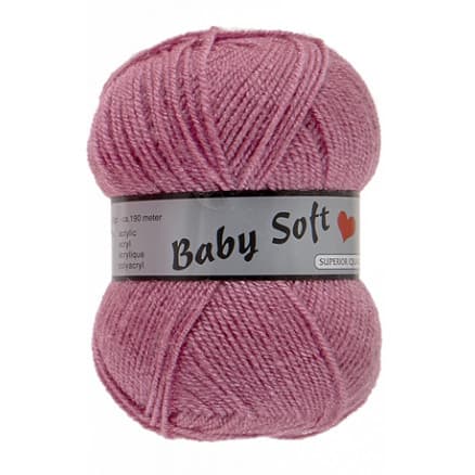 Lammy Baby Soft Garn 730 Mörk Gammelrosa