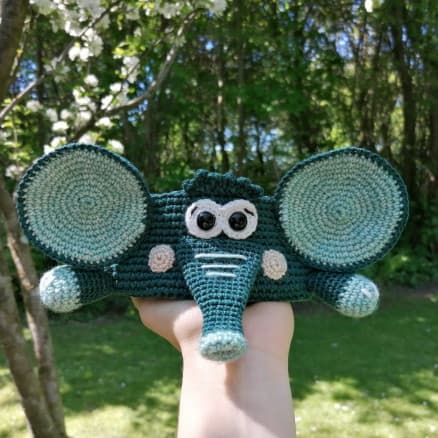 Elefantkorg av Rito Krea - Korg Virkmönster 16 cm