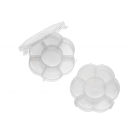 Prym Love Plastlåda Blomma Transparent med 7 fack Ø10cm - 2 st