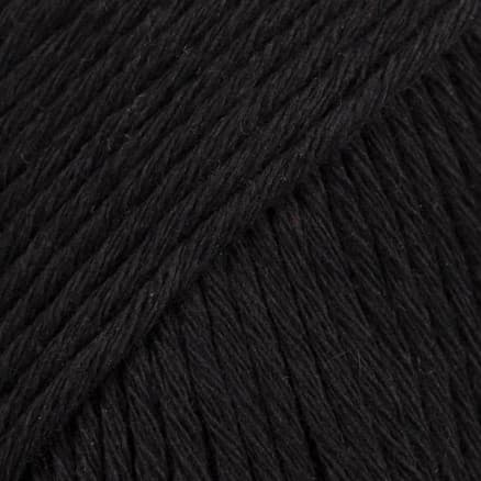 Drops Cotton Light Garn Unicolor 20 Svart
