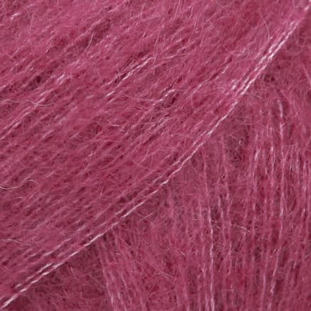 Drops Kid-Silk Garn Unicolor 17 Mörk Rosa