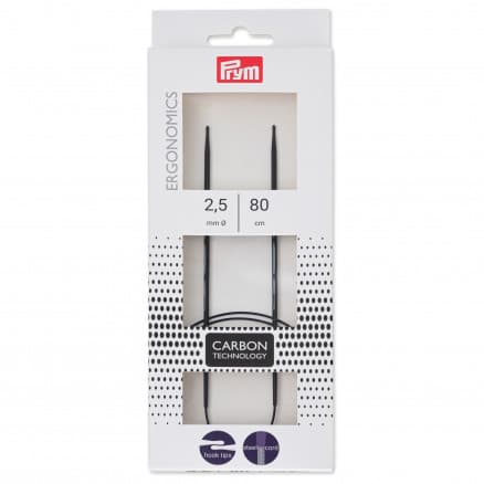 Prym Ergonomics Rundstickor Carbon 80cm 2,50mm
