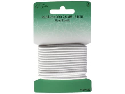 Resår / Resårband Vit 2,5mm 3 m