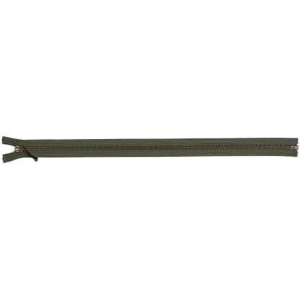YKK Delbar Dragkedja/Blixtlås Antik Mässing Armygrön 6mm - 45cm