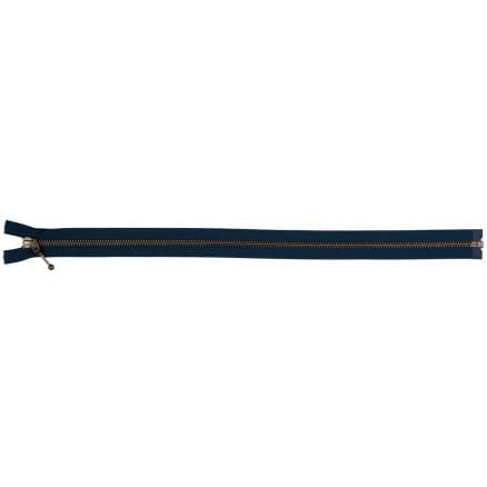 YKK Delbar Dragkedja/Blixtlås Antik Mässing Marinblå 6mm - 45cm