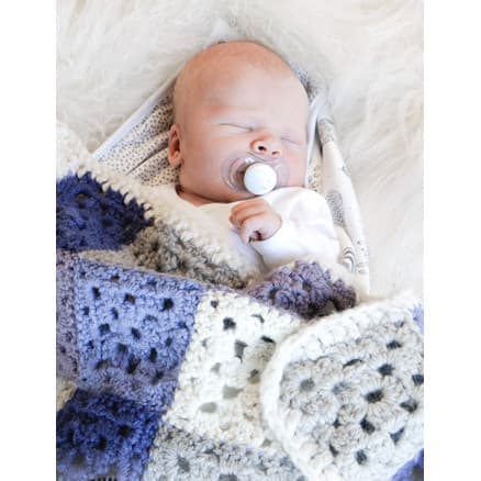 Baby Squares by DROPS Design - Baby Filt Virkmönster 65-74 cm