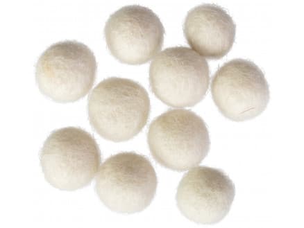 Filtkulor 10mm Natur Vit W1 - 10 st.