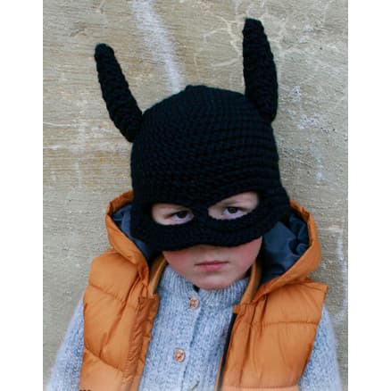 Bat HatÂ by DROPS Design - Fladdermus Mössa Virkmönster strl. 1/2 år - 7/8 år