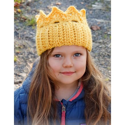 Queen Sofie by DROPS Design - Krona Virkmönster strl. 2 - 7/8 år