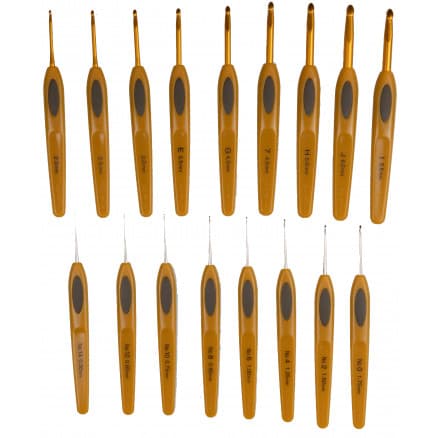 Clover Soft Touch Virknål Set Plast 13,5 cm 0,5 - 6mm 17 storlekar