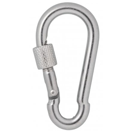 Infinity Hearts Karbinhake med Lås Rostfritt Stål Silver 60x30mm - 3 st