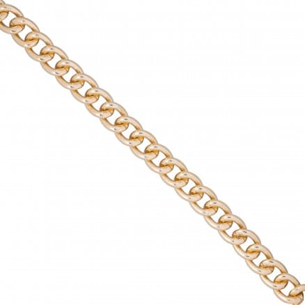 Infinity Hearts kedja aluminium guld 13x11mm - 50cm