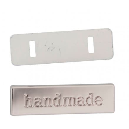 Infinity Hearts Handmade märke Mässing Silver 36x10mm - 5 st