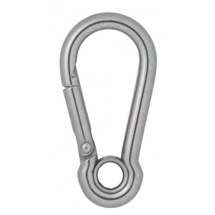 Infinity Hearts Karbinhake med Ã–ga Rostfritt Stål Silver 60x30mm - 3 st