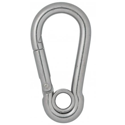 Infinity Hearts Karbinhake med Ã–ga Rostfritt Stål Silver 80x40mm - 3 st