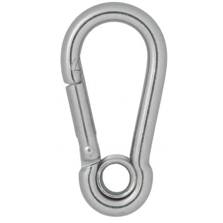 Infinity Hearts Karbinhake med Ã–ga Rostfritt Stål Silver 50x25mm - 3 st