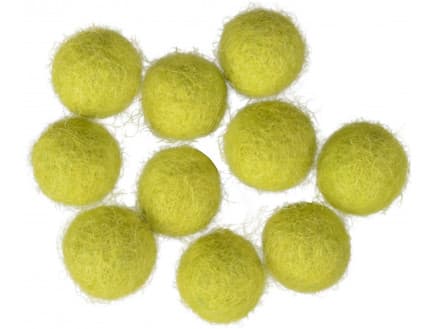 Filtkulor 10mm Ljusgrön GN3 - 10 st.