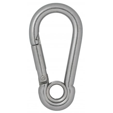 Infinity Hearts Karbinhake med Ã–ga Rostfritt Stål Silver 100x50mm - 3 st