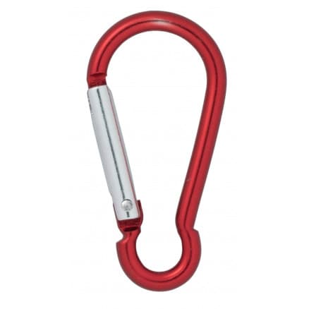 Infinity Hearts Karbinhake Aluminium Röd 48x25mm - 5 st