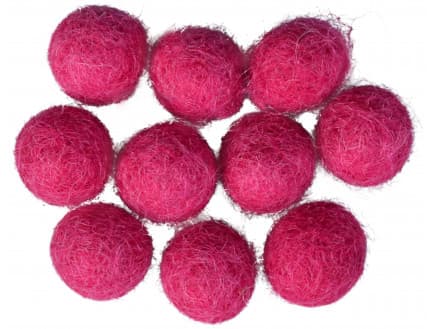 Filtkulor 10mm Mörk Cerise P8 - 10 st.
