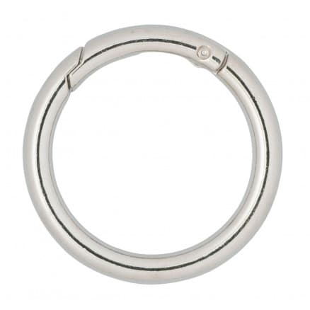 Infinity Hearts O-ring med Ã–ppning Mässing Silver Ø40mm - 5 st