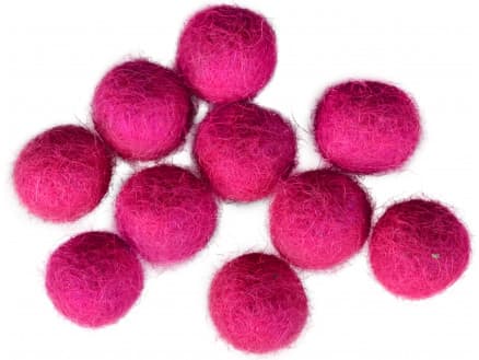 Filtkulor 10mm Mörk Rosa P2 - 10 st
