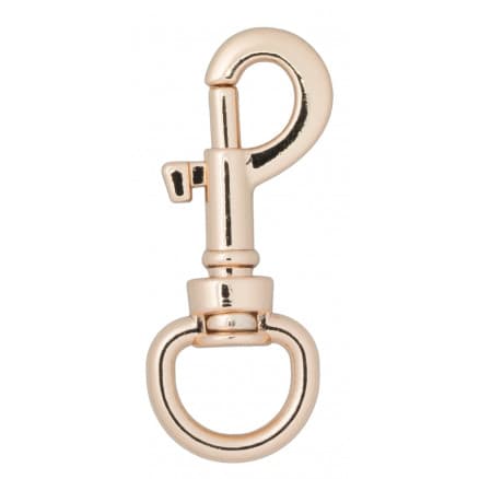 Infinity Hearts Karbinhake med D-ring Mässing Ljus Guld 45mm - 5 st