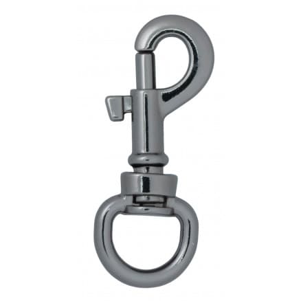 Infinity Hearts Karbinhake med D-ring Mässing Gunmetal 45mm - 5 st