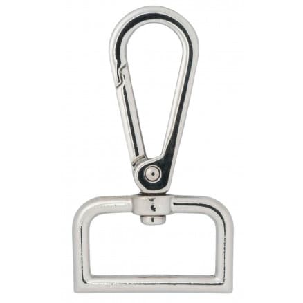 Infinity Hearts Karbinhake med D-ring Mässing Silver 60mm - 3 st