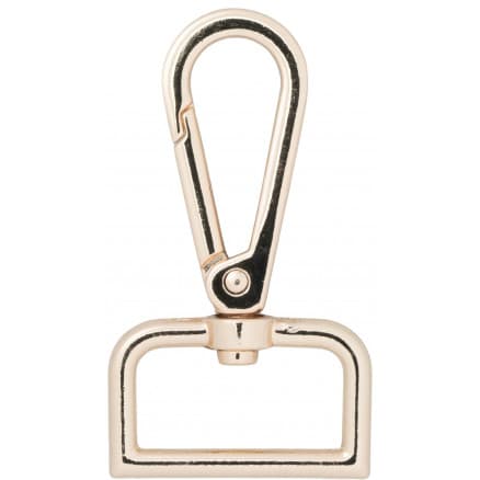 Infinity Hearts Karbinhake med D-ring Mässing Ljus Guld 60mm - 3 st