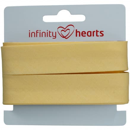 Infinity Hearts Kantband/Snedslå Bomull 40/20mm 56 Pastellgul - 5m