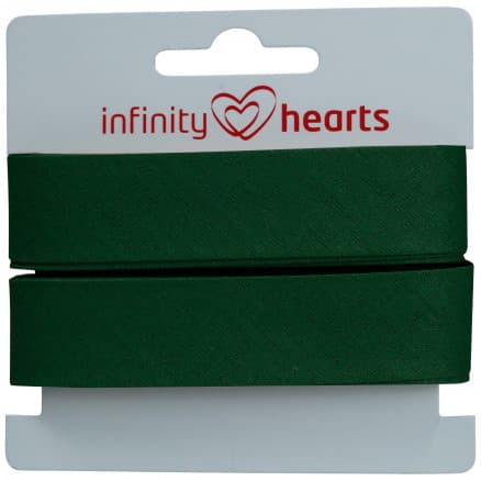 Infinity Hearts Kantband/Snedslå Bomull 40/20mm 82 Grön - 5m