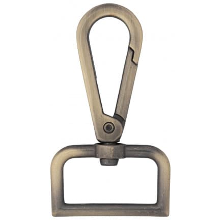 Infinity Hearts Karbinhake med D-ring Mässing Antik brons 60mm - 3 st