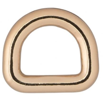 Infinity Hearts D-Ring Mässing Ljus Guld 10x10mm - 5 st
