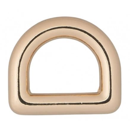 Infinity Hearts D-Ring Mässing Ljus Guld 12x12mm - 5 st