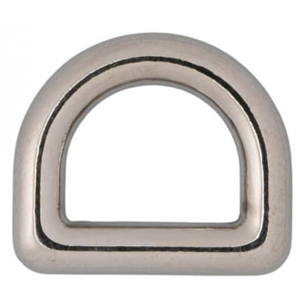 Infinity Hearts D-Ring Mässing Silver 12x12mm - 5 st