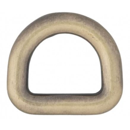 Infinity Hearts D-Ring Mässing Antik brons 10x10mm - 5 st