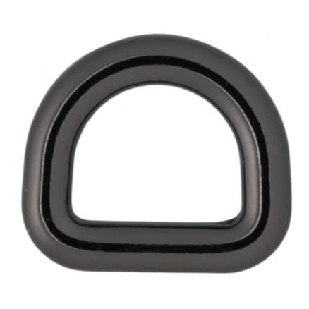 Infinity Hearts D-Ring Mässing Gunmetal 10x10mm - 5 st