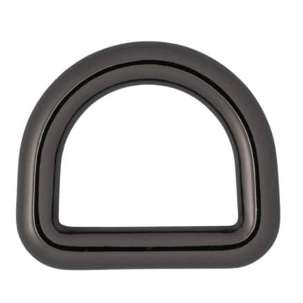 Infinity Hearts D-Ring Mässing Gunmetal 16x16mm - 5 st