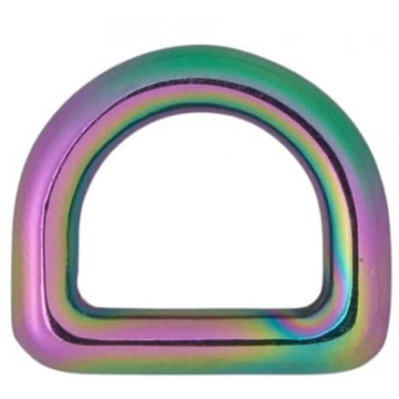 Infinity Hearts D-Ring Järn Multifärgad 10x10mm - 5 st