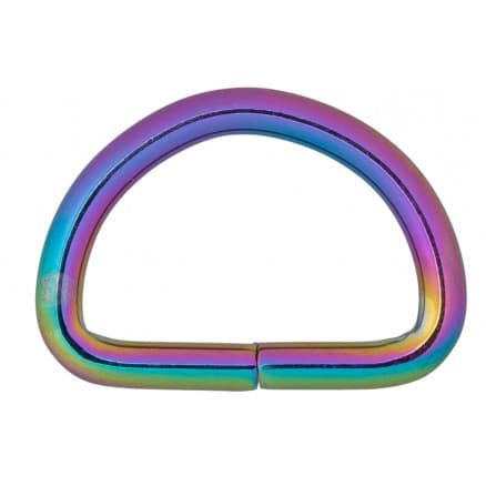 Infinity Hearts D-Ring Järn Multifärgad 32x32mm - 5 st