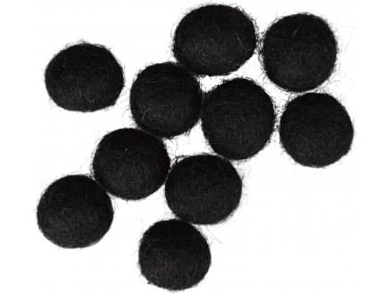 Filtkulor 10mm Svart - 10 st.