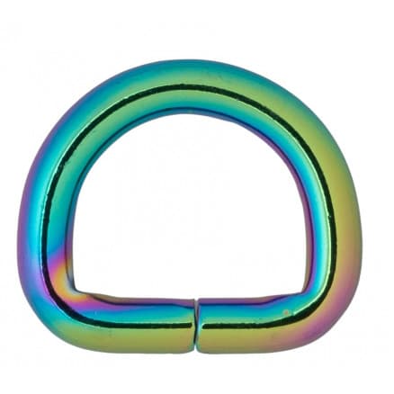 Infinity Hearts D-Ring Järn Multifärgad 20x20mm - 5 st