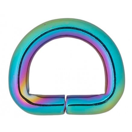 Infinity Hearts D-Ring Järn Multifärgad 14x14mm - 5 st