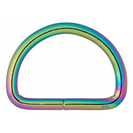 Infinity Hearts D-Ring Järn Multifärgad 38x38mm - 5 st