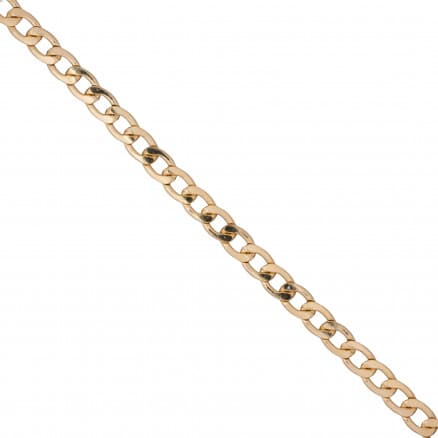 Infinity Hearts Kedja i Metervara Aluminium Guld 12x8mm - 50cm